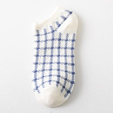 Striped Plaid Ankle Socks Set