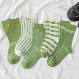 Color Pattern Crew Sock