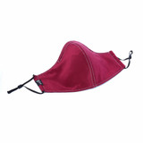 Silk Cloth Face Mask - Burgundy/Slate