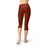 Women's Plaid Capri Leggings