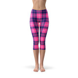 Women's Buffalo Plaid Capri Leggings