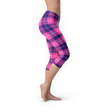 Women's Buffalo Plaid Capri Leggings