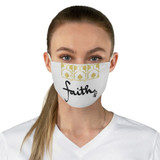 White FAITH Fabric Face Mask