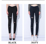 Hole Ripped Jeans Women Jeggings Cool Denim High Waist Skinny Jeans Pants