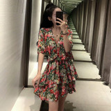 Women Floral Print Mini Dresses