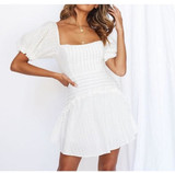 Women Lace Up Back Sexy Mini Party Dress