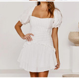 Women Lace Up Back Sexy Mini Party Dress