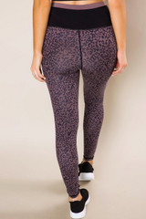 Leopard Print Wide Waistband Active Leggings