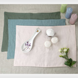 Set of handmade linen placemats