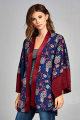 Floral Embroidered Kimono