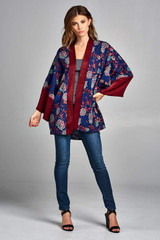 Floral Embroidered Kimono