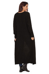 Open Front Pockets Long Cardigans