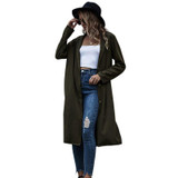 Women Single Breasted Turn Down Collar Coat