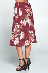 Floral Print Midi Skirt