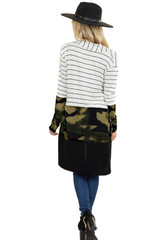 Colorblock Striped Cardigan