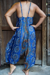 Blue Mandala Boho Hippie Jumpsuit Rompers