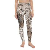 High Waisted Snake Skin Printed Leggings
