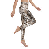 High Waisted Snake Skin Printed Leggings