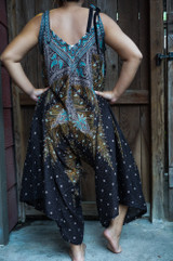 Brown Peacock Boho Hippie Jumpsuit Rompers