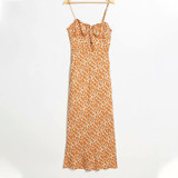 Women Midi Boho Dress Summer Spaghetti Strap