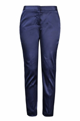 Mid Waist Pocket Detail Tapered Satin Pants