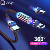 Udyr 2m Magnetic Micro USB Cable For iPhone Samsung Android Mobile Phone Fast Charging USB Type C Cable Magnet Charger Wire Cord