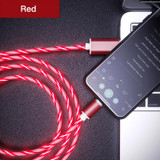 LED Glow Flowing magnetic Charger usb cable Type C Micro USB C 8 Pin Charging for iPhone android magnetic Cable Charge Wire Cord