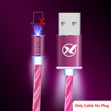 Flowing Glowing Magnetic Cable Micro usb Type C Charging Adapter Phone Micro usb Type-C Magnet Charger usb c For iphone Samsung