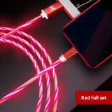 Flowing Glowing Magnetic Cable Micro usb Type C Charging Adapter Phone Micro usb Type-C Magnet Charger usb c For iphone Samsung