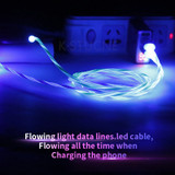 Flowing Glowing Magnetic Cable Micro usb Type C Charging Adapter Phone Micro usb Type-C Magnet Charger usb c For iphone Samsung