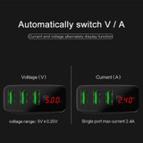 USAMS 3 Port USB Phone Charger LED Display EU Plug Total Max 3A Smart Fast Charger Mobile Wall Charger for iPhone iPad Samsung