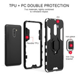 Luxury Armor For Xiaomi Pocophone F1 Case Shockproof PC+TPU Protective Back Cover For Poco F1 Case Magnetic Holder Ring Bracket