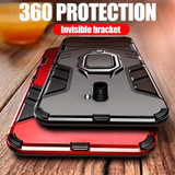 Luxury Armor For Xiaomi Pocophone F1 Case Shockproof PC+TPU Protective Back Cover For Poco F1 Case Magnetic Holder Ring Bracket