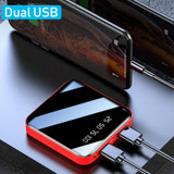 Mini Power Bank 12000mAh For iPhone X Xiaomi Mi Powerbank Pover Bank Charger Dual Usb Ports External Battery Poverbank Portable