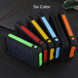 30000mAh Solar Power Bank Waterproof Solar Charger Dual USB External Charger Powerbank for Xiaomi huawei iPhone 7 8 Samsung