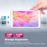 White Tablets Teclast P80X 4G Tablet Android 9.0 Netbook Phablet Tablets 8 inch 1280 x 800 SC9863A Octa Core 2GB RAM 32GB ROM