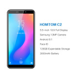 HOMTOM C2 2GB RAM 16GB ROM Mobile Phone Android 8.1 Face ID MTK6739 Quad Core 13MP Dual Camera 4G FDD-LTE full screen Smartphone