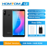 HOMTOM C2 2GB RAM 16GB ROM Mobile Phone Android 8.1 Face ID MTK6739 Quad Core 13MP Dual Camera 4G FDD-LTE full screen Smartphone