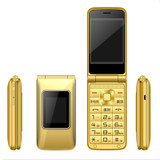Unlocked Flip Dual Screen Dual Sim Card Mobile Phone Big Voice Music Palyer Flashlight 2800 MAh Camera Recording GSM Network