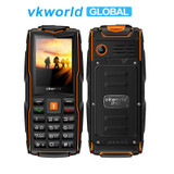 Original VKworld New Stone V3 Mobilephone IP68 Waterproof Flash Light 2.4inch 3000mAh GSM FM Russian Keyboard 3 SIM Card Slots