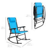 Foldable Zero Gravity Patio Rocking Lounge Chair