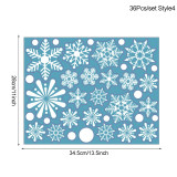 36pcs/lot White Snowflake Christmas Wall Stickers Glass Window Sticker Christmas Decorations for Home New Year Gift Navidad 2020