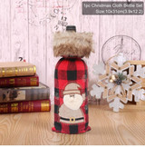 Christmas Wine Bottle Cover Merry Christmas Decorations For Home 2020 Christmas Ornament New Year 2021 Xmas Navidad Gifts