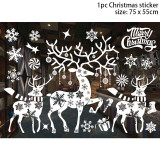 Merry Christmas Window stickers Santa Claus Decorative Wall Stickers Home Decor Bedroom Living Room Removable White Decal Merry Christmas Window stickers Santa Claus Decorative Wall Stickers Home Decor Bedroom Living Room Removable White Decal