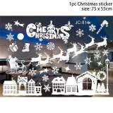 Merry Christmas Window stickers Santa Claus Decorative Wall Stickers Home Decor Bedroom Living Room Removable White Decal