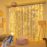 3m 2m LED Curtain USB String Lights Remote Control Fairy Garland on the Window New Year Christmas Decorations for Home Outdoor