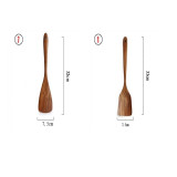 1-7pcs/set  Teak natural wood tableware spoon colander spoon special nano soup skimmer cooking spoon wooden kitchen tool kit