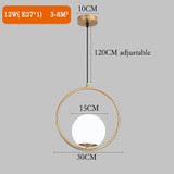 Nordic modern pendant light minimalist living room dining bar kitchen lamp bedroom glass ball pendant lamp small wall lamp