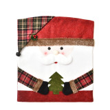 Christmas Chair Back Elastic Stretch Cover Santa Clause Holiday Party Decor Dining Kitchen Chair Covers Christmas Decoration