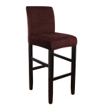 Velvet Elastic Chair Cover for Bar Stool Short Back Dining Room Chair Slipcover Spandex Stretch Case for Chairs Banquet Wedding